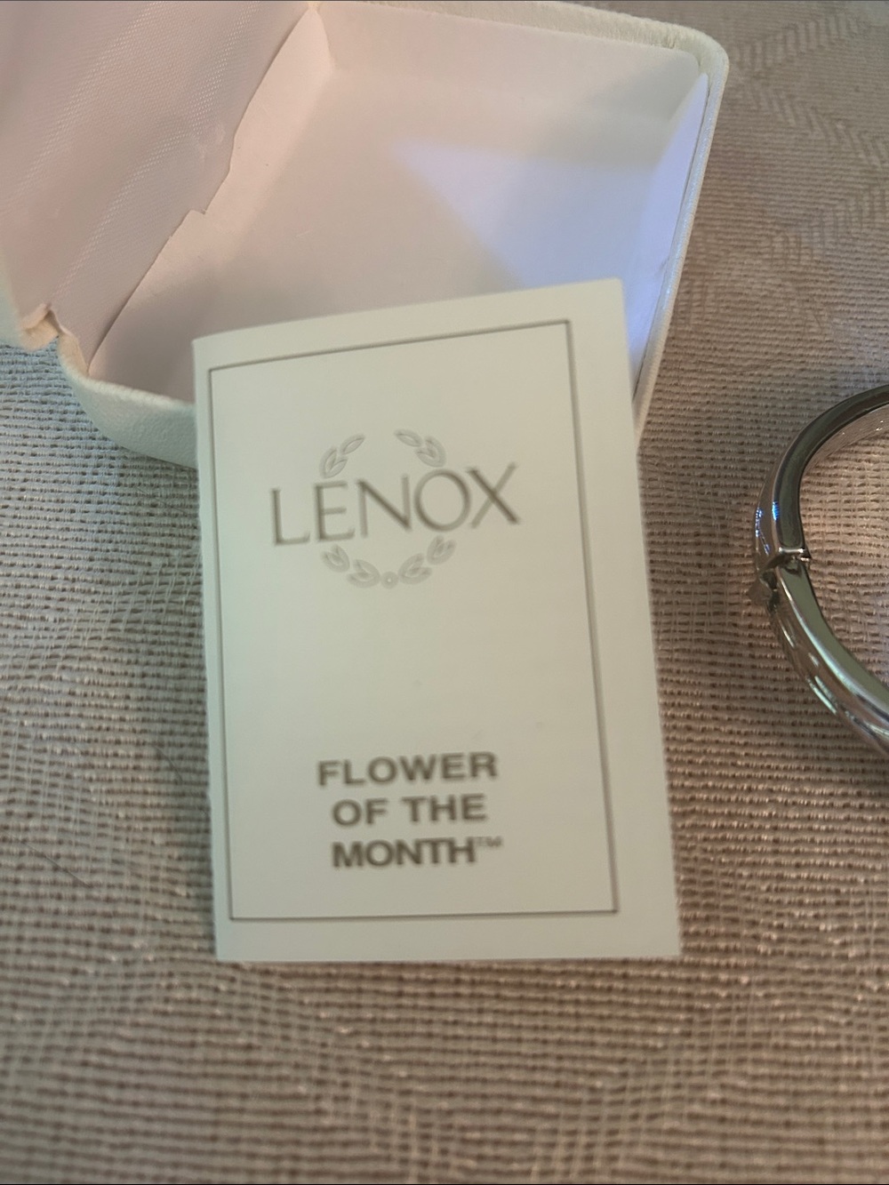 Lenox Silver Floral Bracelet with Blue Accent - Picture 2 of 5